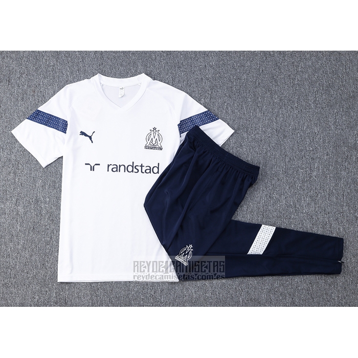 Chandal del Olympique Marsella Manga Corta 2022-2023 Blanco